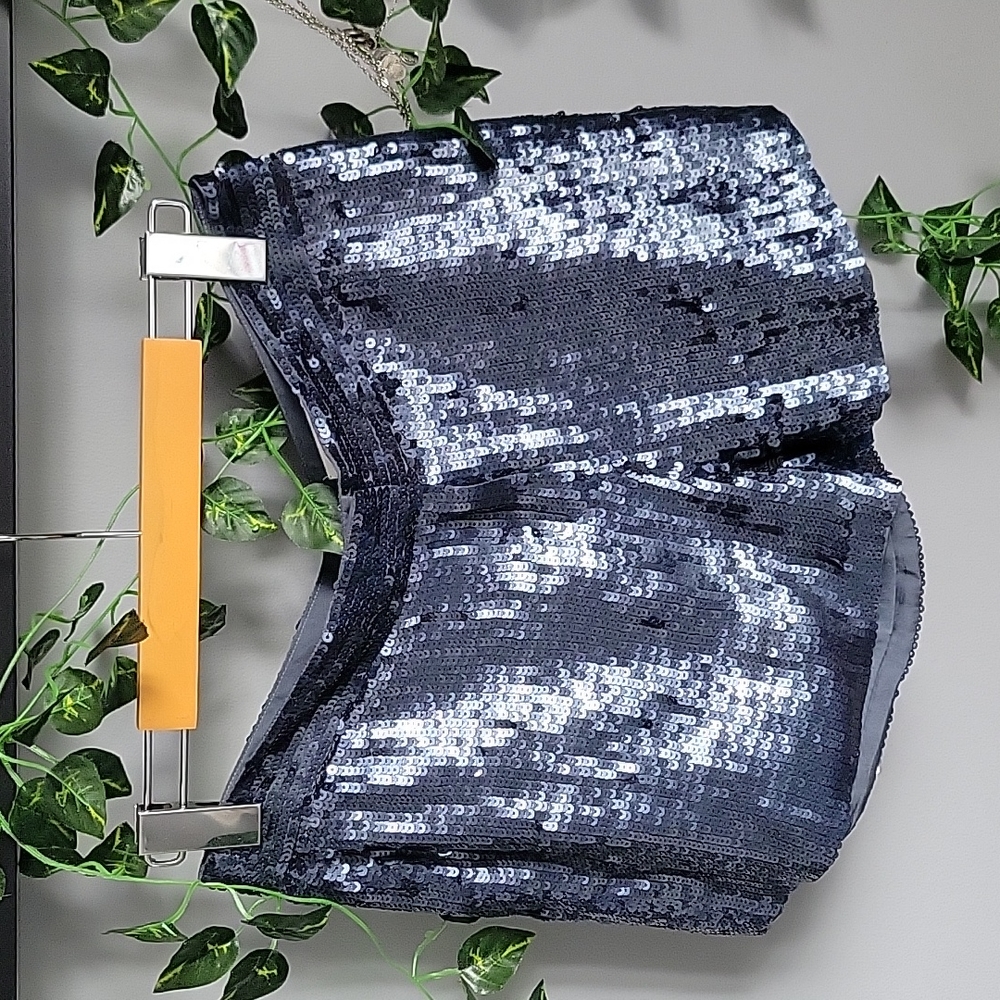 Club Monaco Navy Sequin Women's Shorts